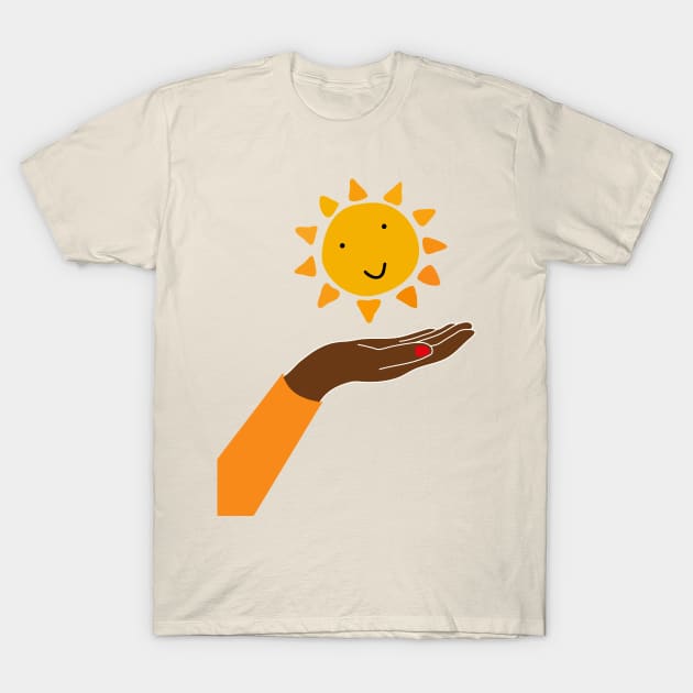 Hand and sun T-Shirt by grafart